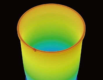 3D线激光位移传感器在管桶边缘及薄壁杯子检测中的应用