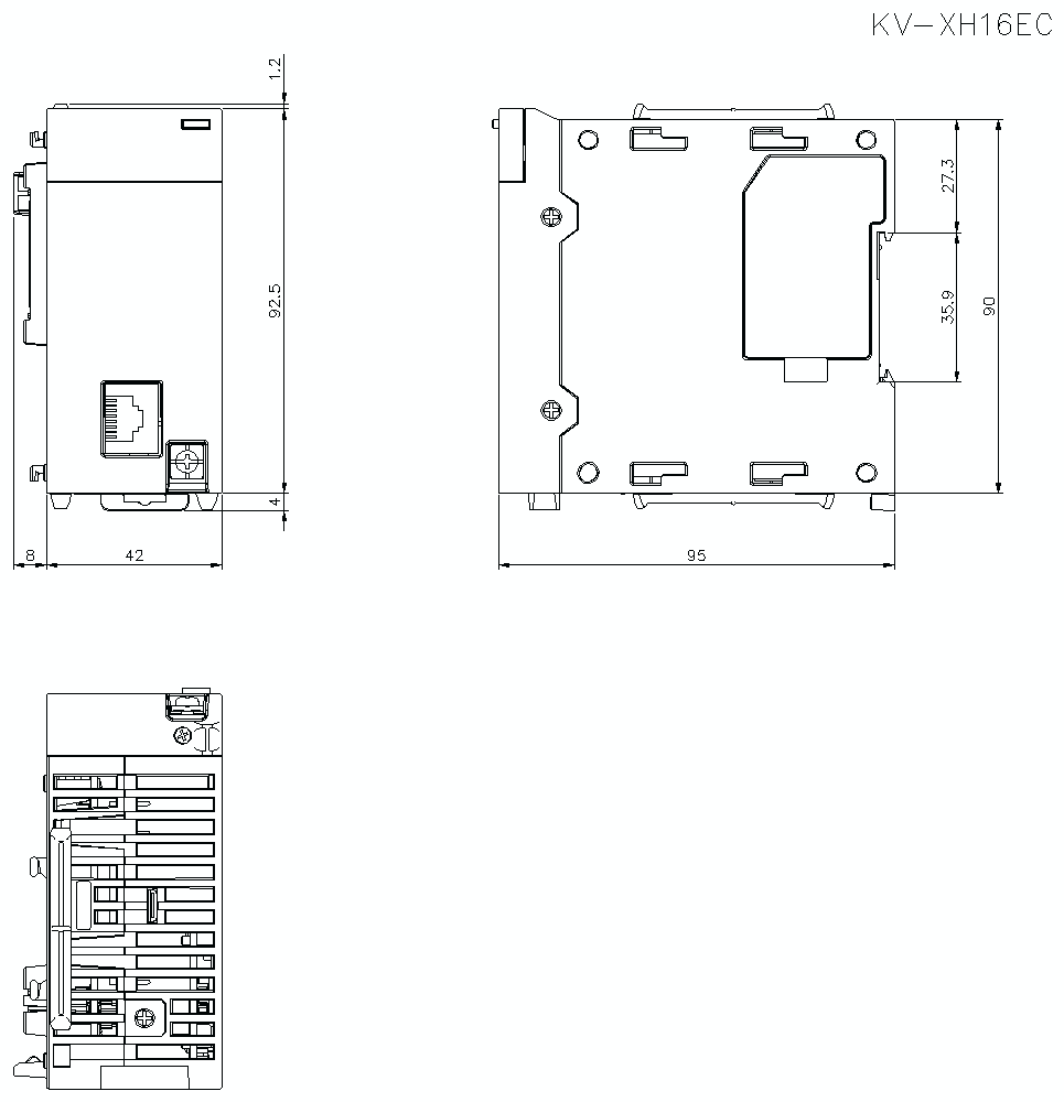 KV-XH16EC Dimension