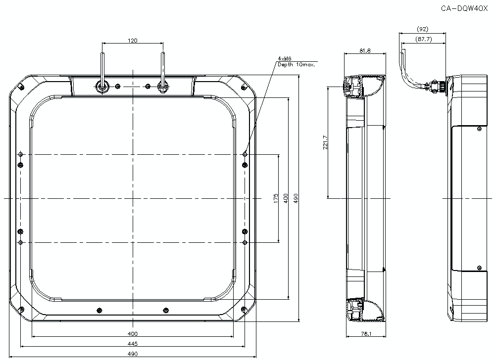 CA-DQW40X Dimension