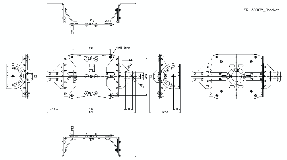 SR-5000W/BRACKET Dimension