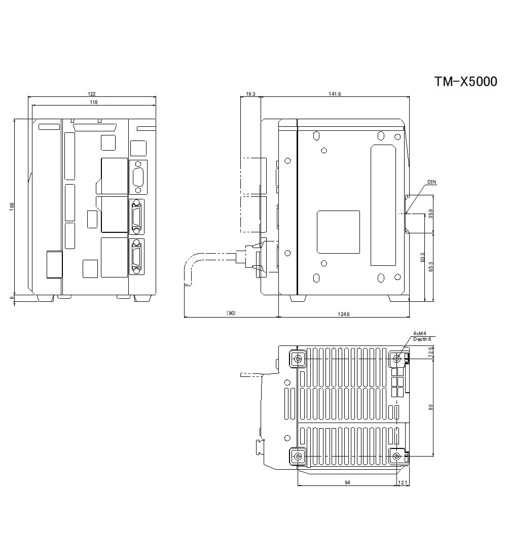 TM-X5000 Dimension