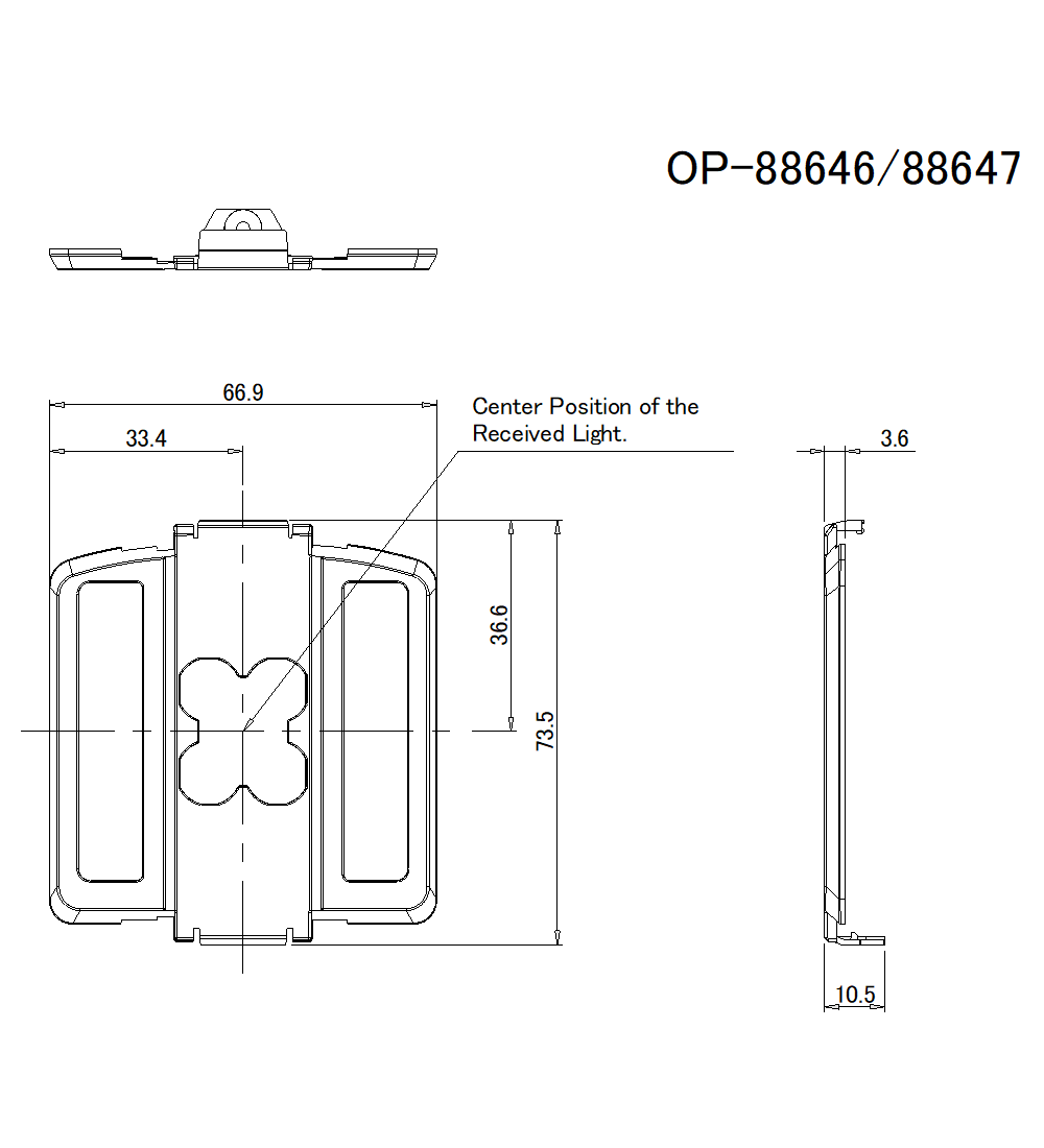 OP-88646/OP-88647 Dimension