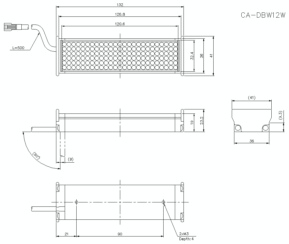 CA-DBW12W Dimension