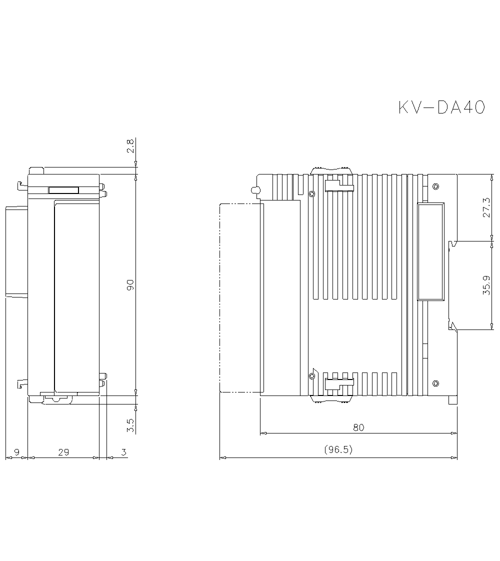 KV-DA40 Dimension