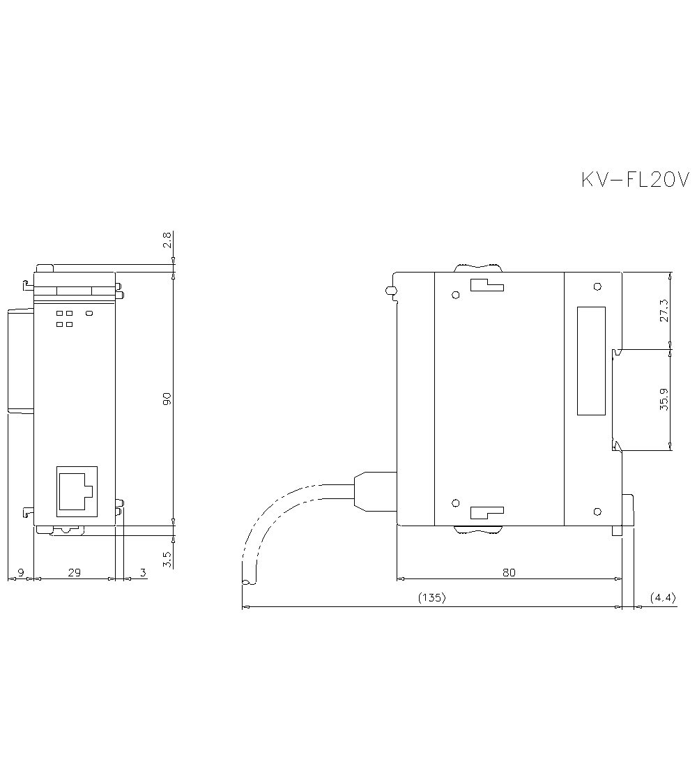 KV-FL20V Dimension