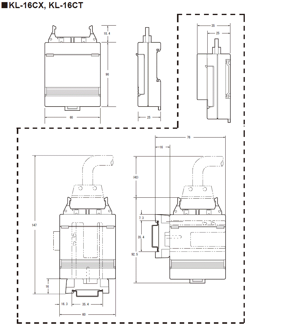 KL-16CX_16CT Dimension