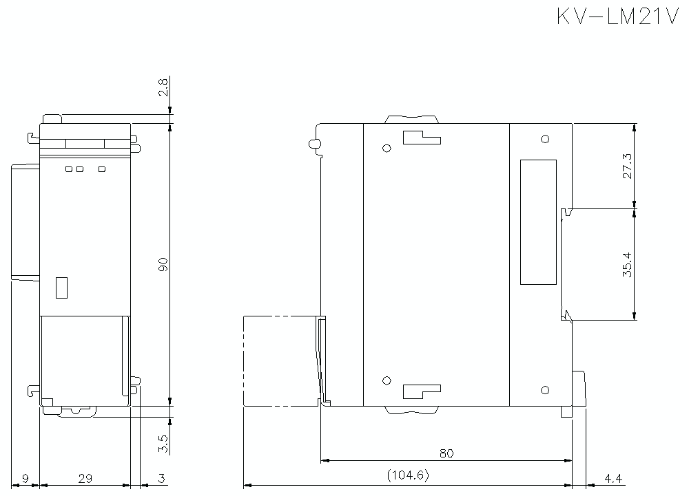 KV-LM21V Dimension