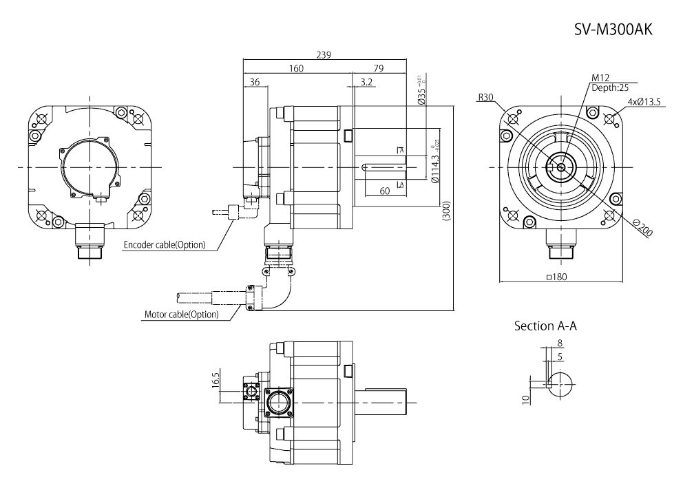 SV-M300AK Dimension