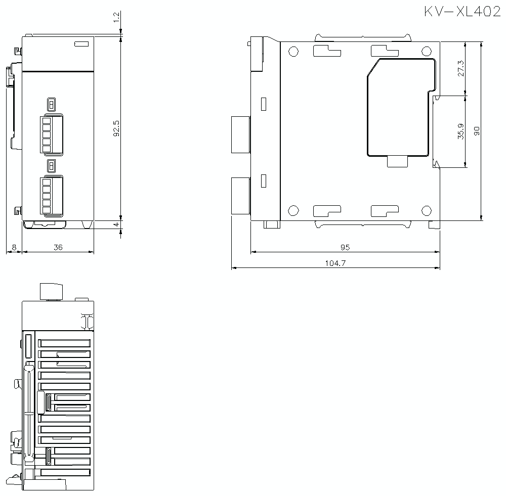 KV-XL402 Dimension