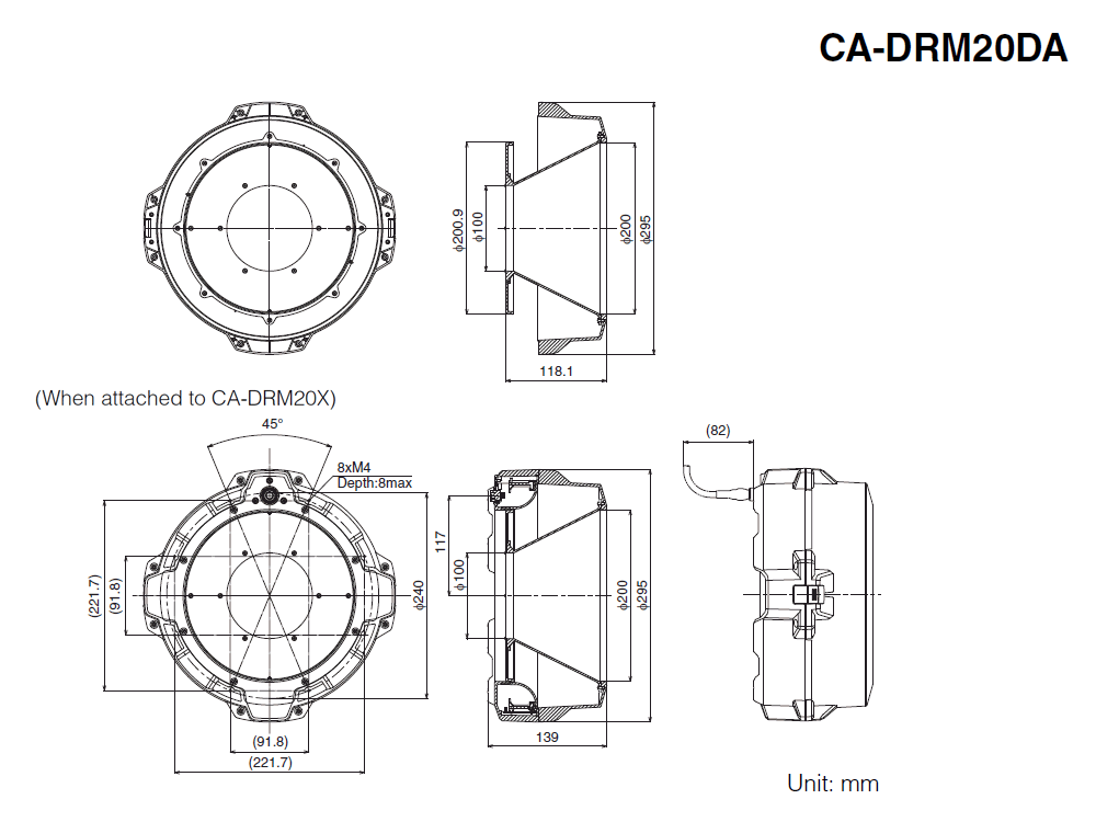 CA-DRM20DA Dimension