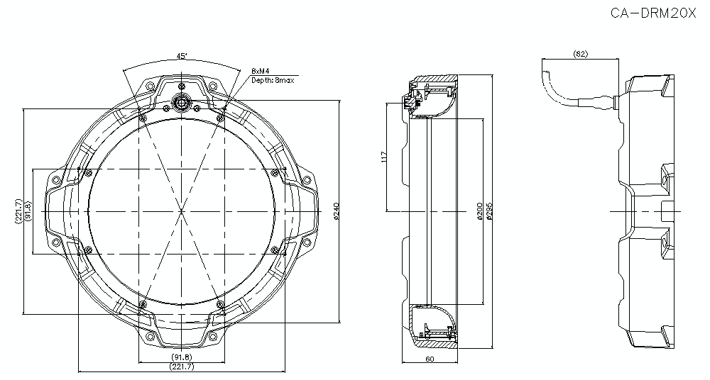 CA-DRM20X Dimension