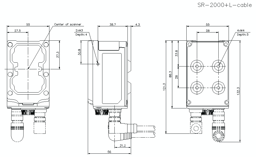 SR-2000/L-CABLE Dimension